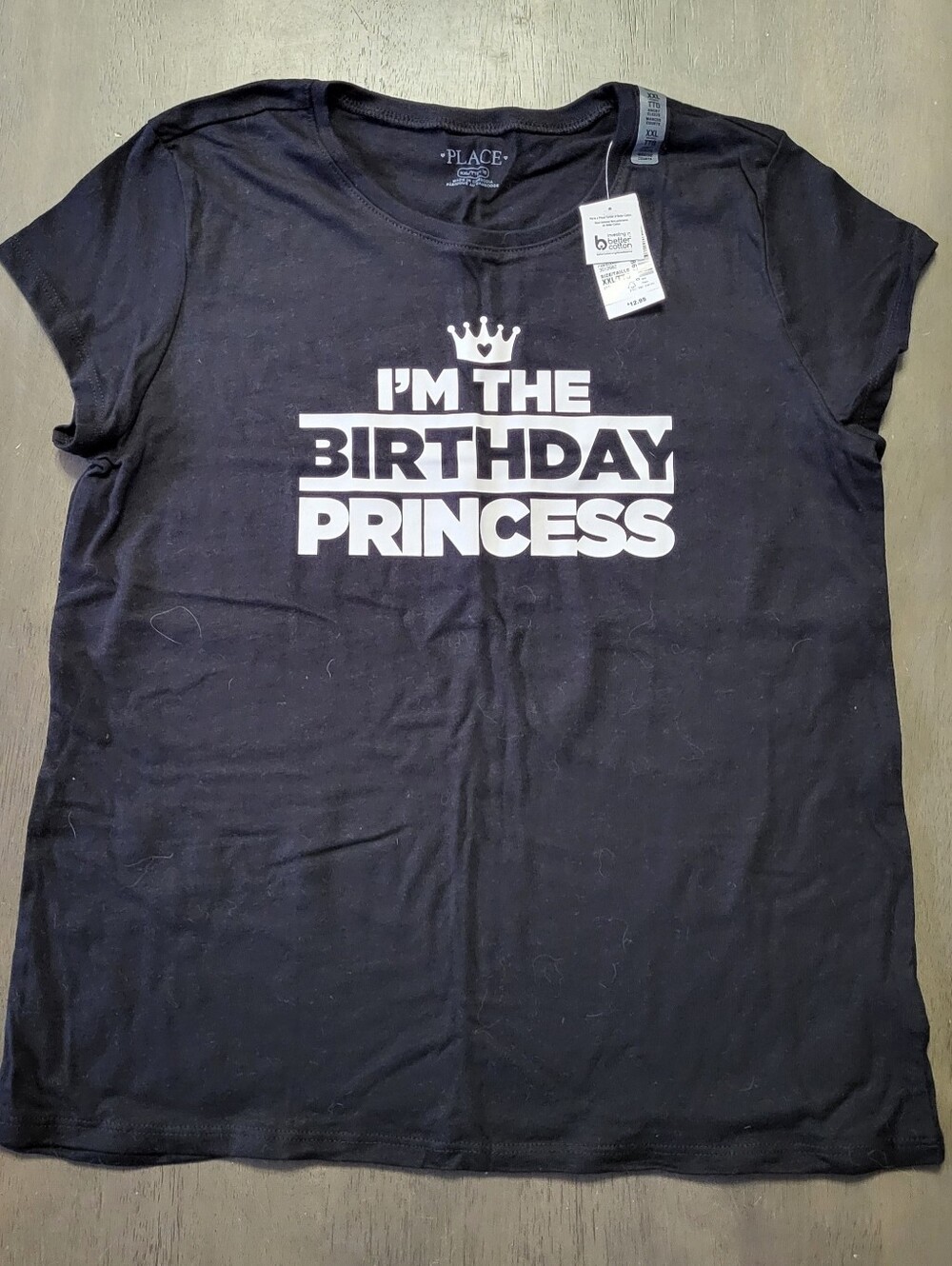 Childrens Place Black 'I'm the Birthday Princess' Tee
